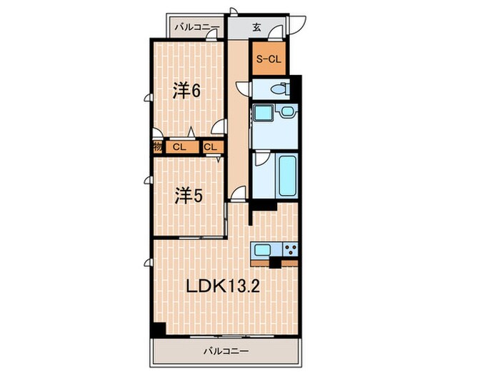 エーレックス西宮の物件間取画像