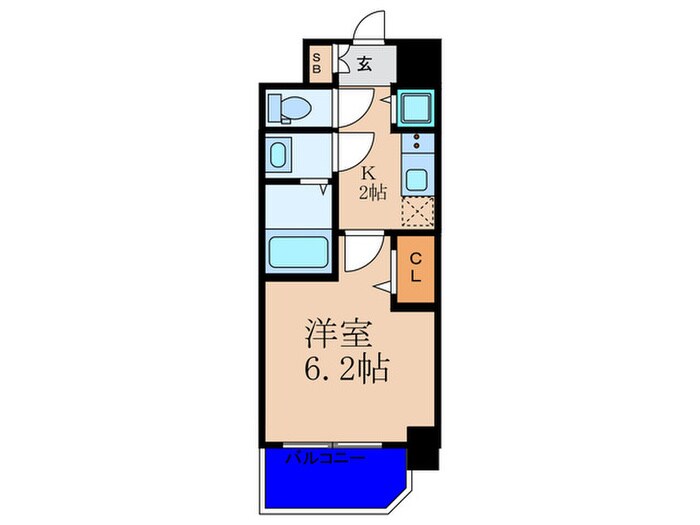 ﾌﾟﾚｻﾝｽ大阪ｹﾞｰﾄｼﾃｨ(605)の物件間取画像