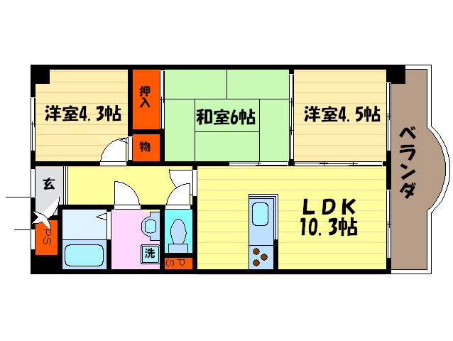 アネーロ長岡京の物件間取画像