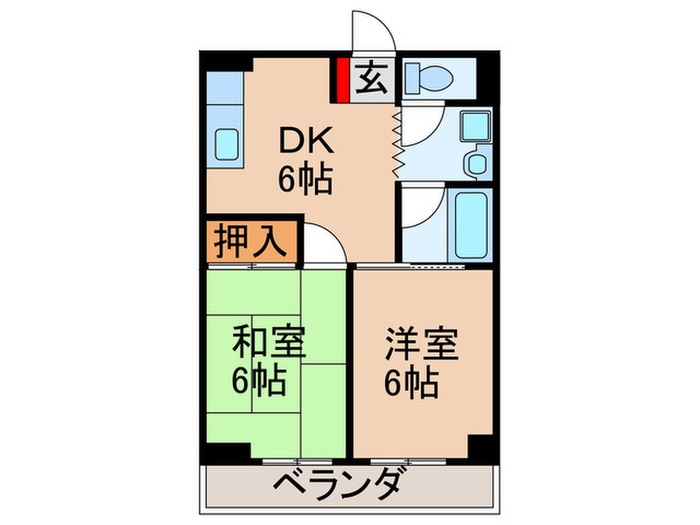 スカイコーポ都丘の物件間取画像