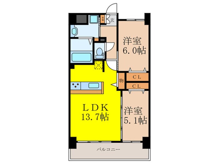 グランコート高槻の物件間取画像