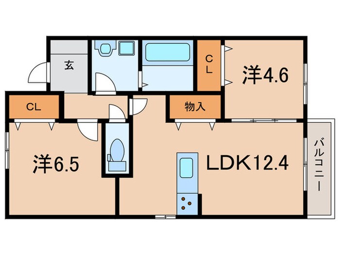 メリヤス城が山の物件間取画像