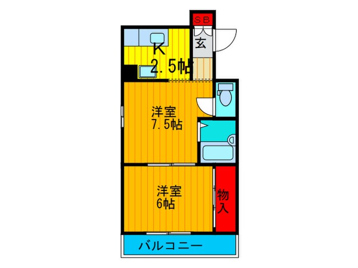 ニュ－シティ－マンションの物件間取画像