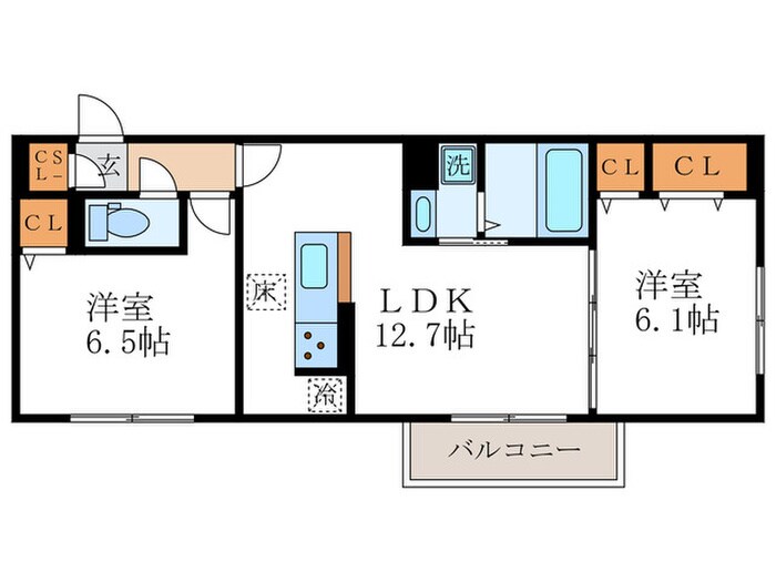 Ｄ-ＲＯＯＭ一乗寺の物件間取画像