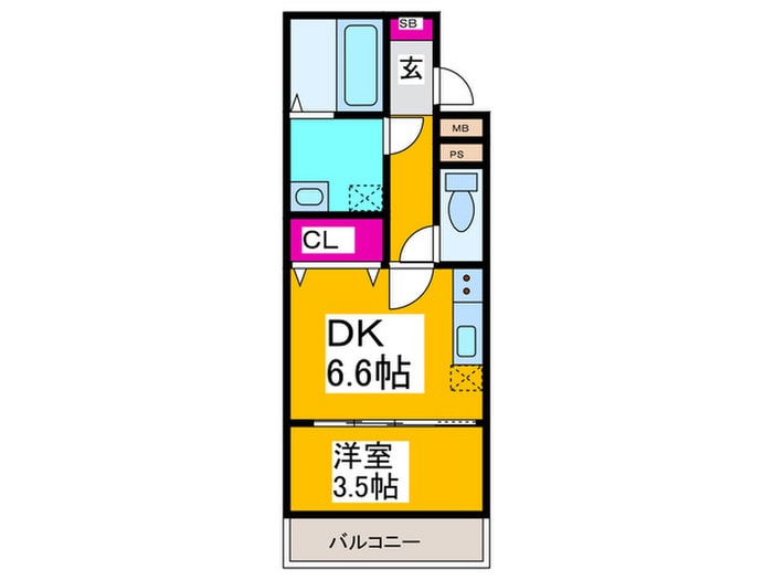 クローバーシエル初芝の物件間取画像