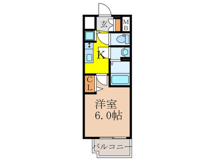 ﾌﾟﾚｻﾝｽ新大阪ｺｱｼﾃｨ（601)の物件間取画像
