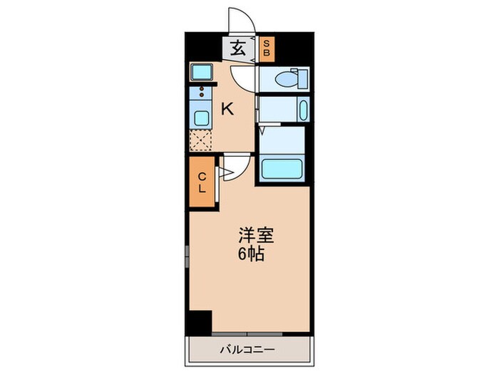 エステムコート神戸湊町(601)の物件間取画像