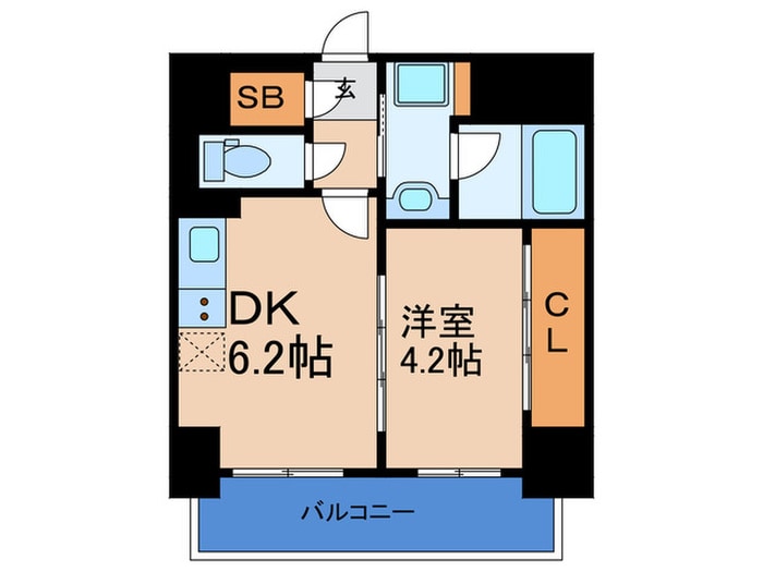ｴｽﾃﾑｺｰﾄ大阪福島Ⅱﾚｲﾔｰ（802）の物件間取画像