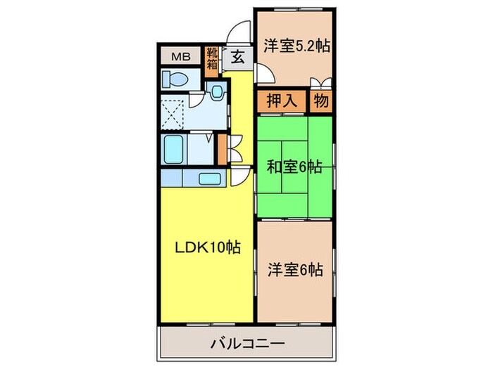 ﾗｲｵﾝｽﾞﾏﾝｼｮﾝ桃山台(305)の物件間取画像