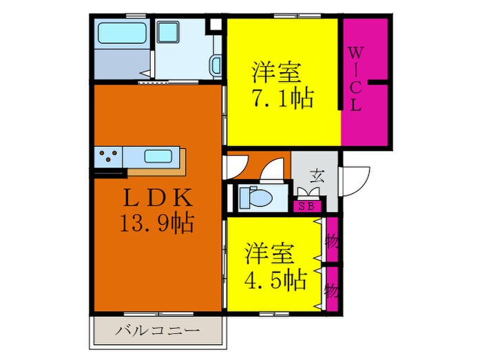 ソフィアコート鳥飼　Ｂ棟の物件間取画像