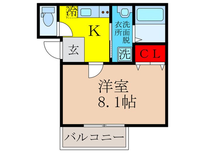 ﾌｼﾞﾊﾟﾚｽ阪急吹田駅南Ⅱ番館の物件間取画像