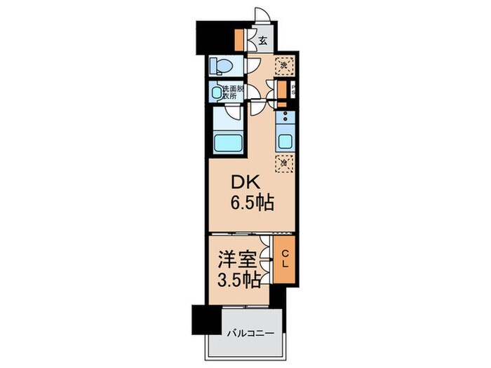 ＢＰＲレジデンス大阪本町Ｑの物件間取画像