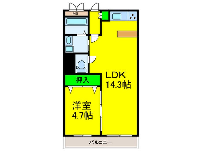 コ－ポ河中Ⅰの物件間取画像