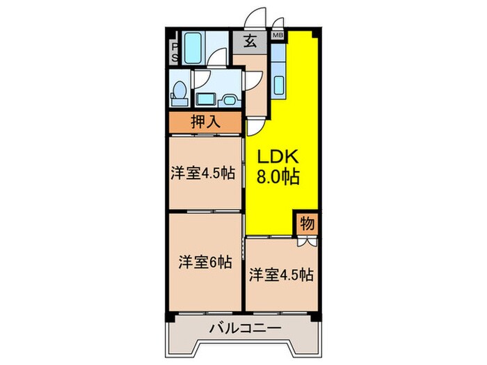 メゾン千里中央の物件間取画像