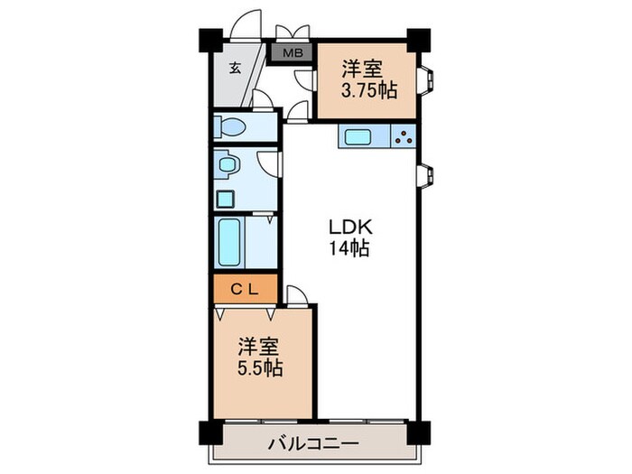 メゾン千里中央の物件間取画像