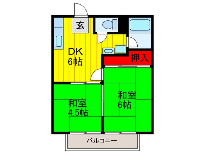 植栄ハイツの物件間取画像