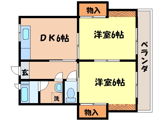 三木ハイツの物件間取画像