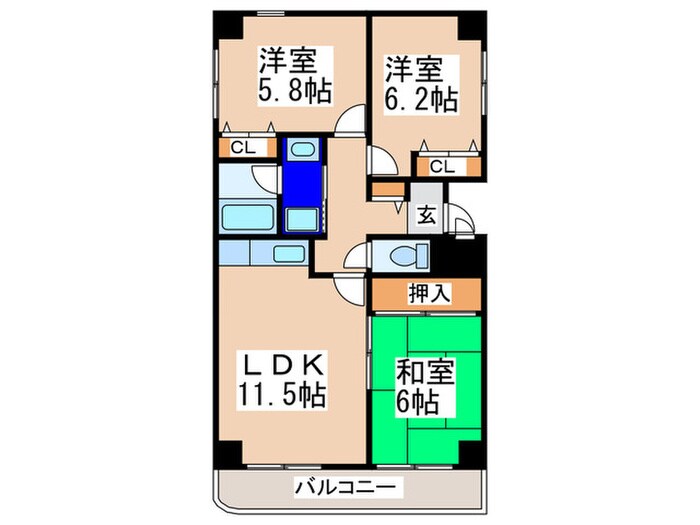 プライムヒル藤井寺の物件間取画像
