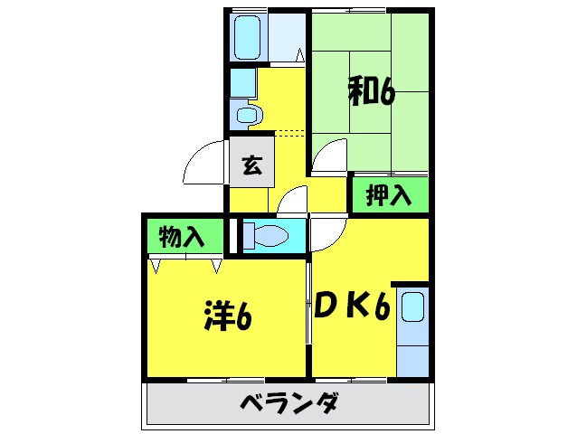 ウィンドミルⅠの物件間取画像