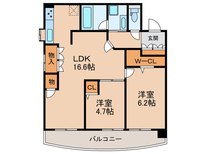 アピエ夕日丘(501)の物件間取画像