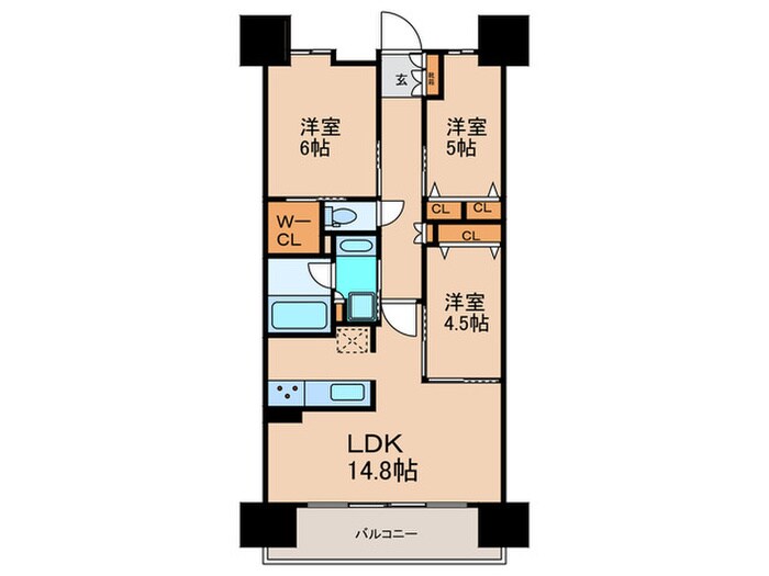 ハルモシティ（２１２）の物件間取画像