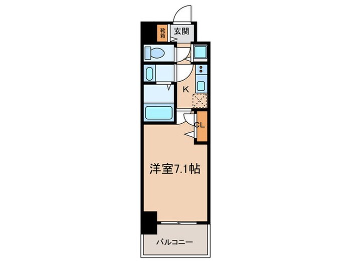 プランドール北浜の物件間取画像