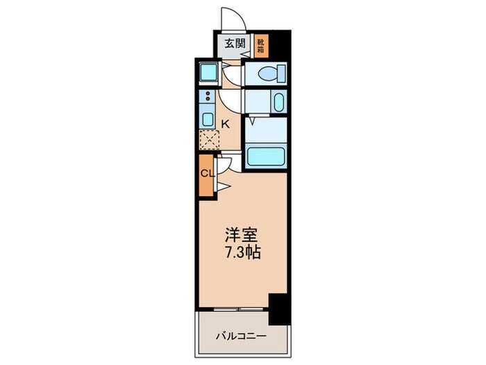 プランドール北浜の物件間取画像