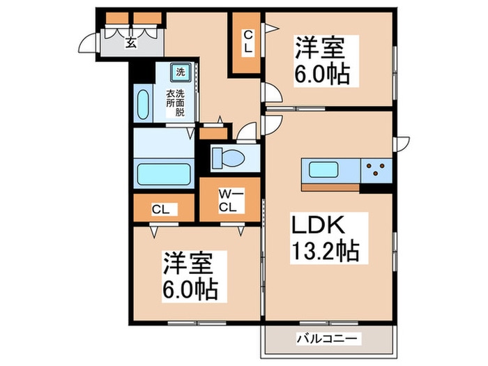 ｃａｓａ二色の浜の物件間取画像