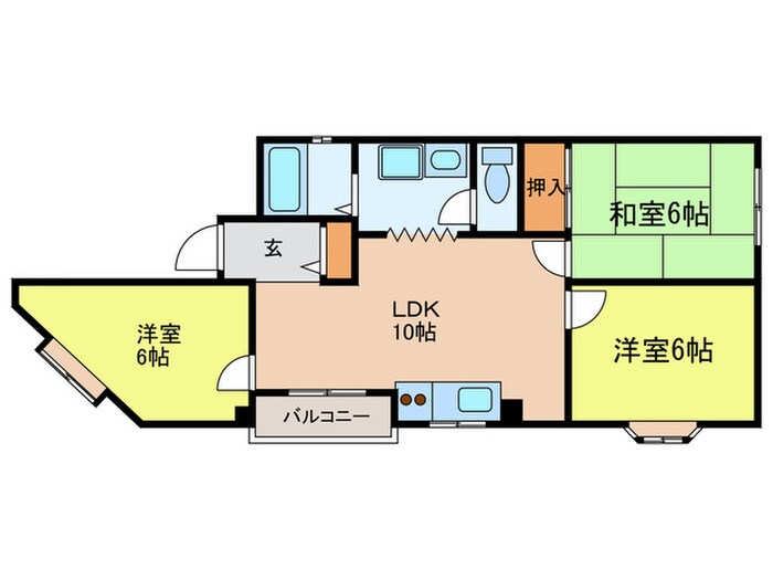 エトワ－ル弁天の物件間取画像