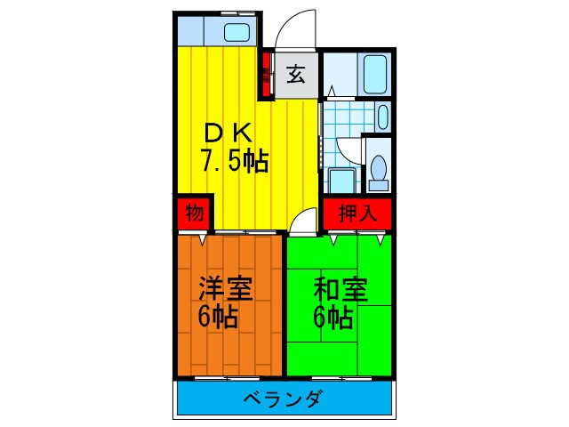 フリーディオ大和田の物件間取画像
