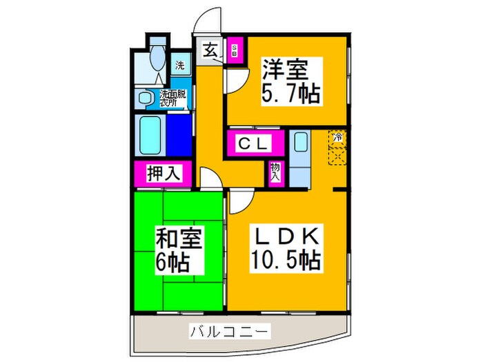 モズミヤビマンションの物件間取画像