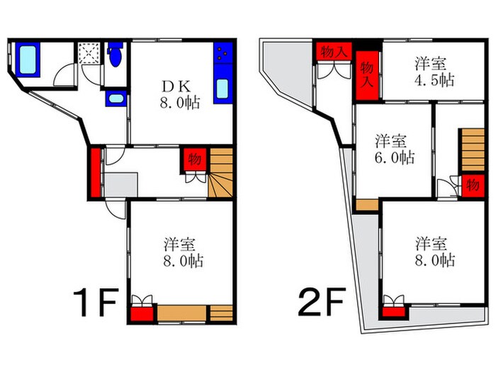 桜の町６ー７－３０貸家の物件間取画像