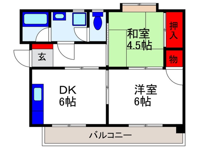 ハイツ上野東の物件間取画像