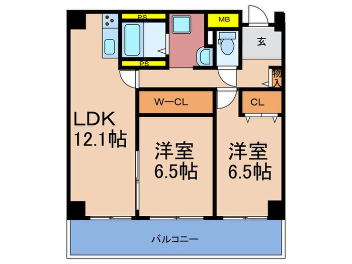 レジディア西天満の物件間取画像