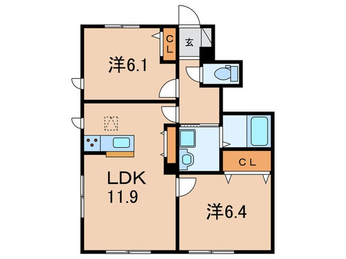 ルシール加古川の物件間取画像