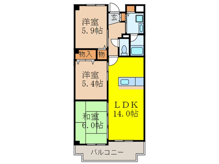 ヴァ－サ２１の物件間取画像