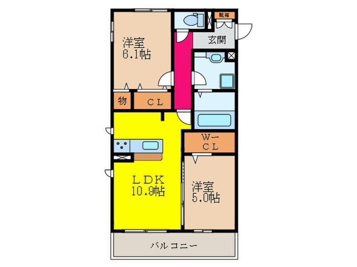 アコルデ西岩田の物件間取画像
