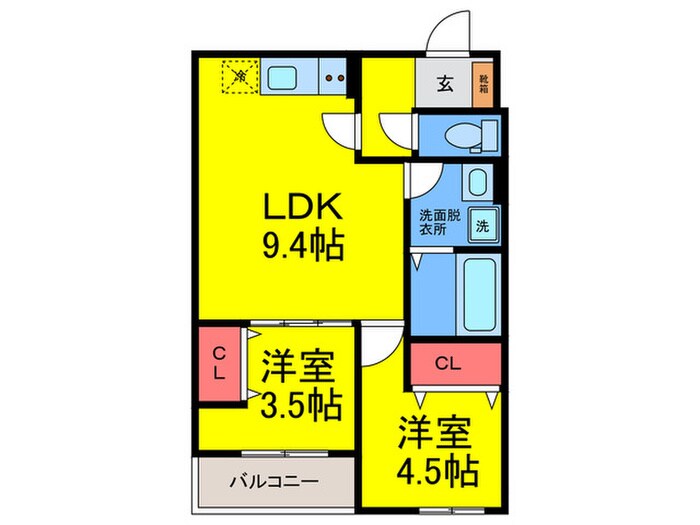 Ｄ　ｐｏｒｔａ　ｅｔｅｒｎｏの物件間取画像