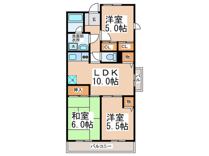 エアーフロントマンションの物件間取画像