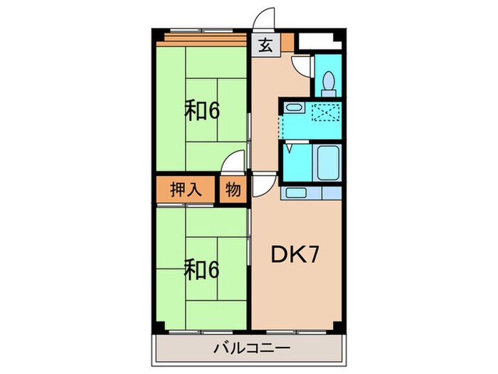 白峰コ－ポの物件間取画像