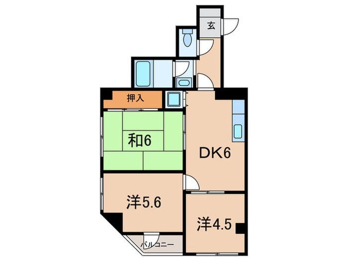 フェイバ－ハイツの物件間取画像