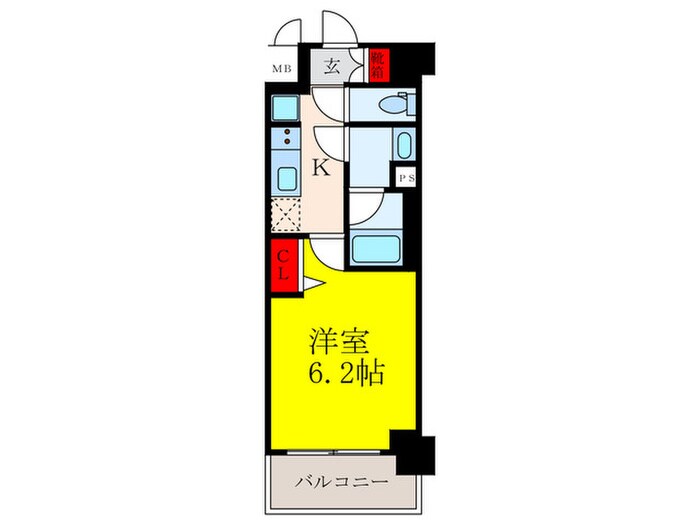 ﾌｧｰｽﾄﾌｨｵｰﾚ江坂ｶﾞｰﾃﾞﾝ(705)の物件間取画像