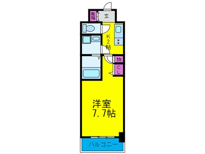 ｴｽﾘｰﾄﾞ難波WEST(602)の物件間取画像