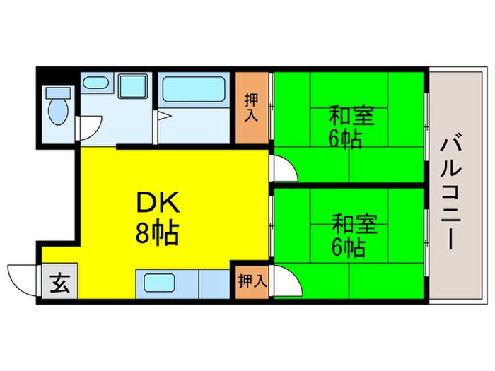 クレール 宝塚 Ⅰの物件間取画像