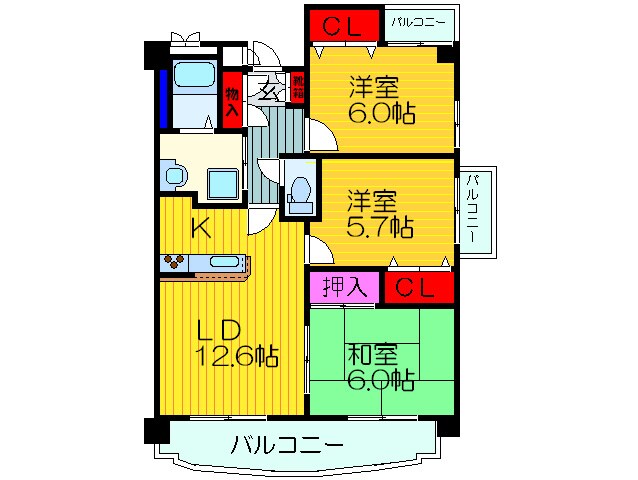 ＪＡパストラルⅢの物件間取画像