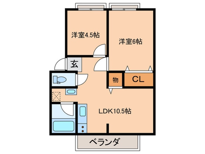 新栄プロパティー島泉Ⅱ　A棟の物件間取画像