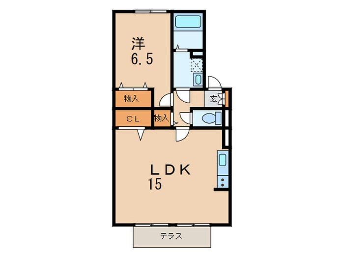 アパートメントｆｆ　A棟の物件間取画像
