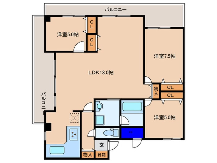 グレーシィ天神橋（1402）の物件間取画像