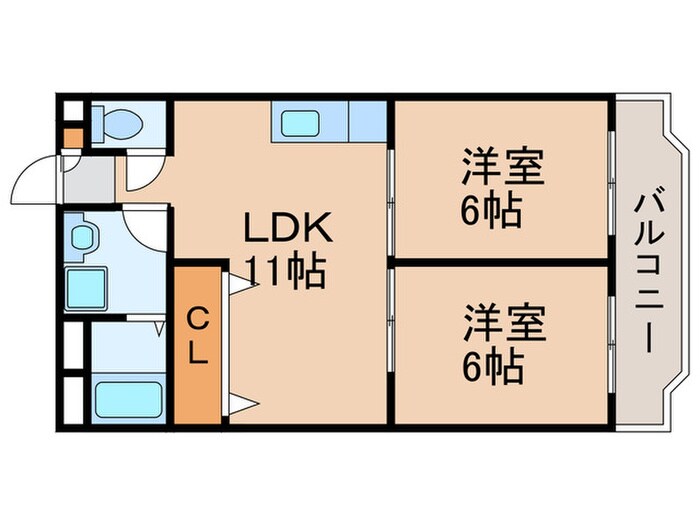 メゾンドール北加賀屋の物件間取画像