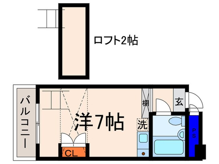 ヤングヴィレッジ河原町の物件間取画像